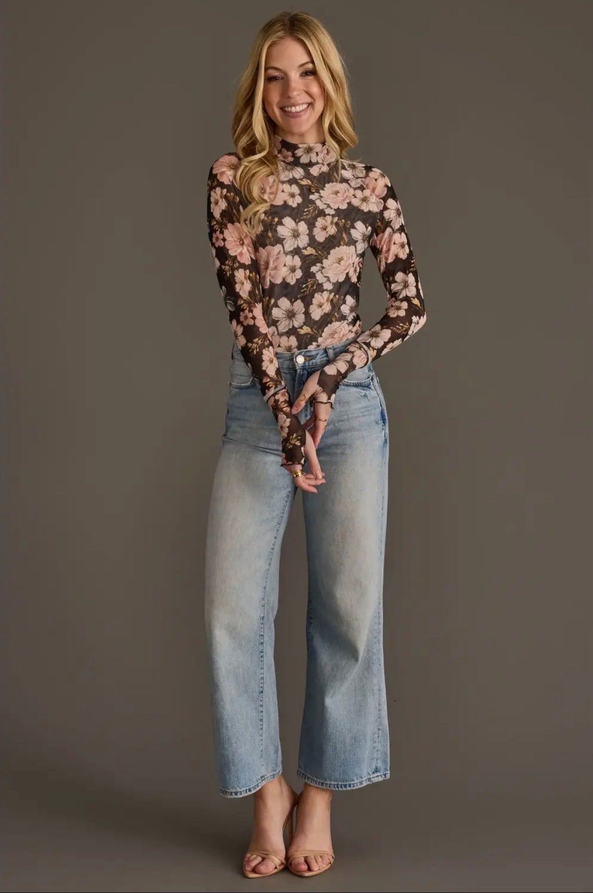 Floral Mesh Top
