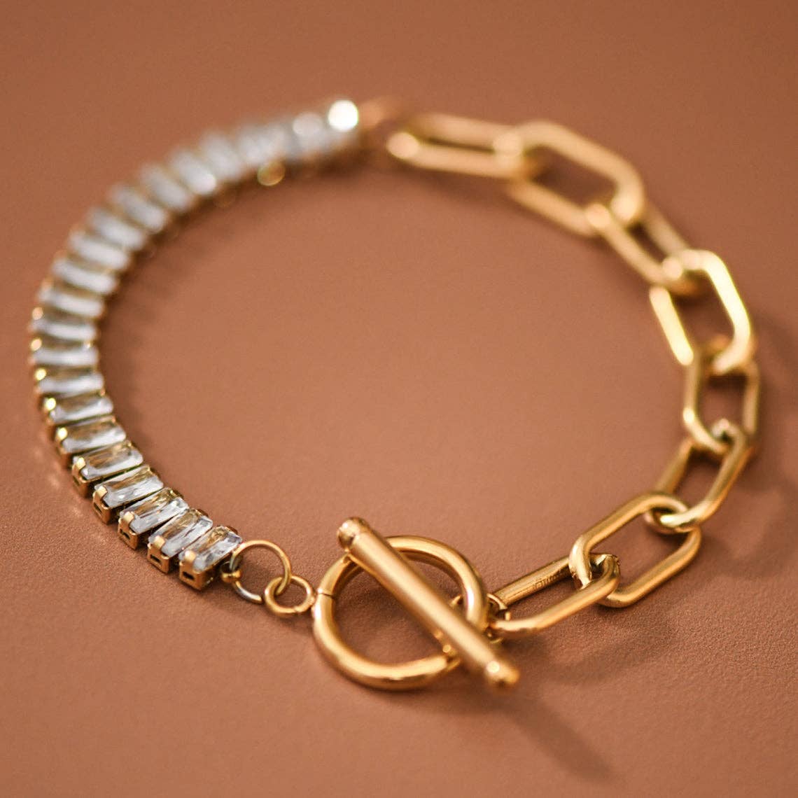 18K Gold Plated & Gem