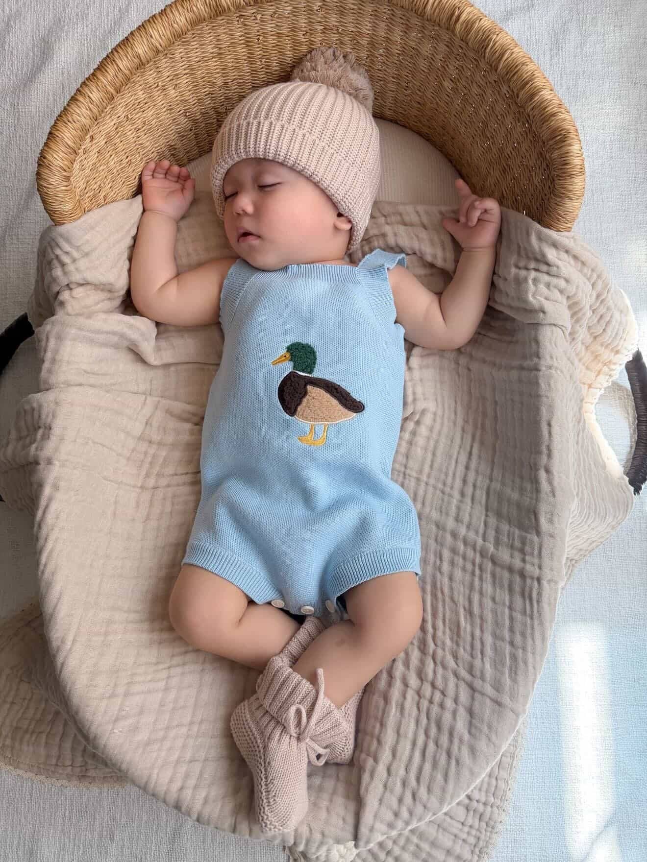 Little Mallard Knit Romper
