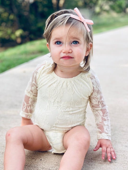 Lace Leotard | Cream