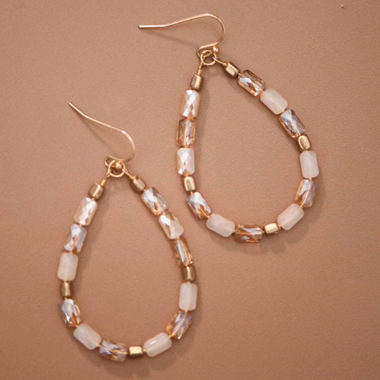Teardrop  Glass Crystal Earrings -
