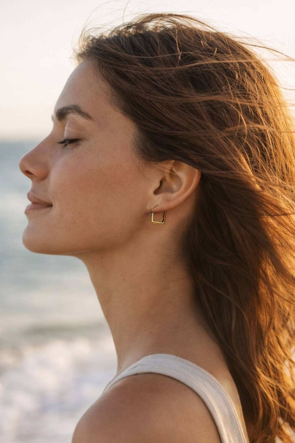 Luxe Gold Circle & Square Earrings