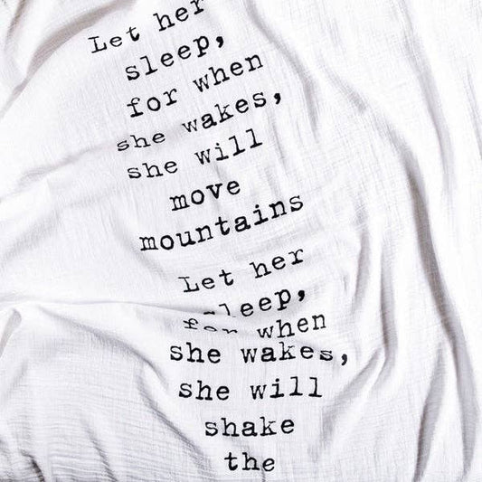 Let Her Sleep Swaddle Blanket 47”x47"