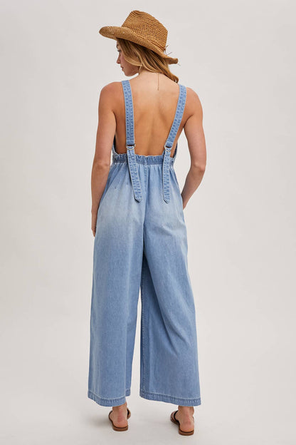 Macie Denim Overall Jumpsuit