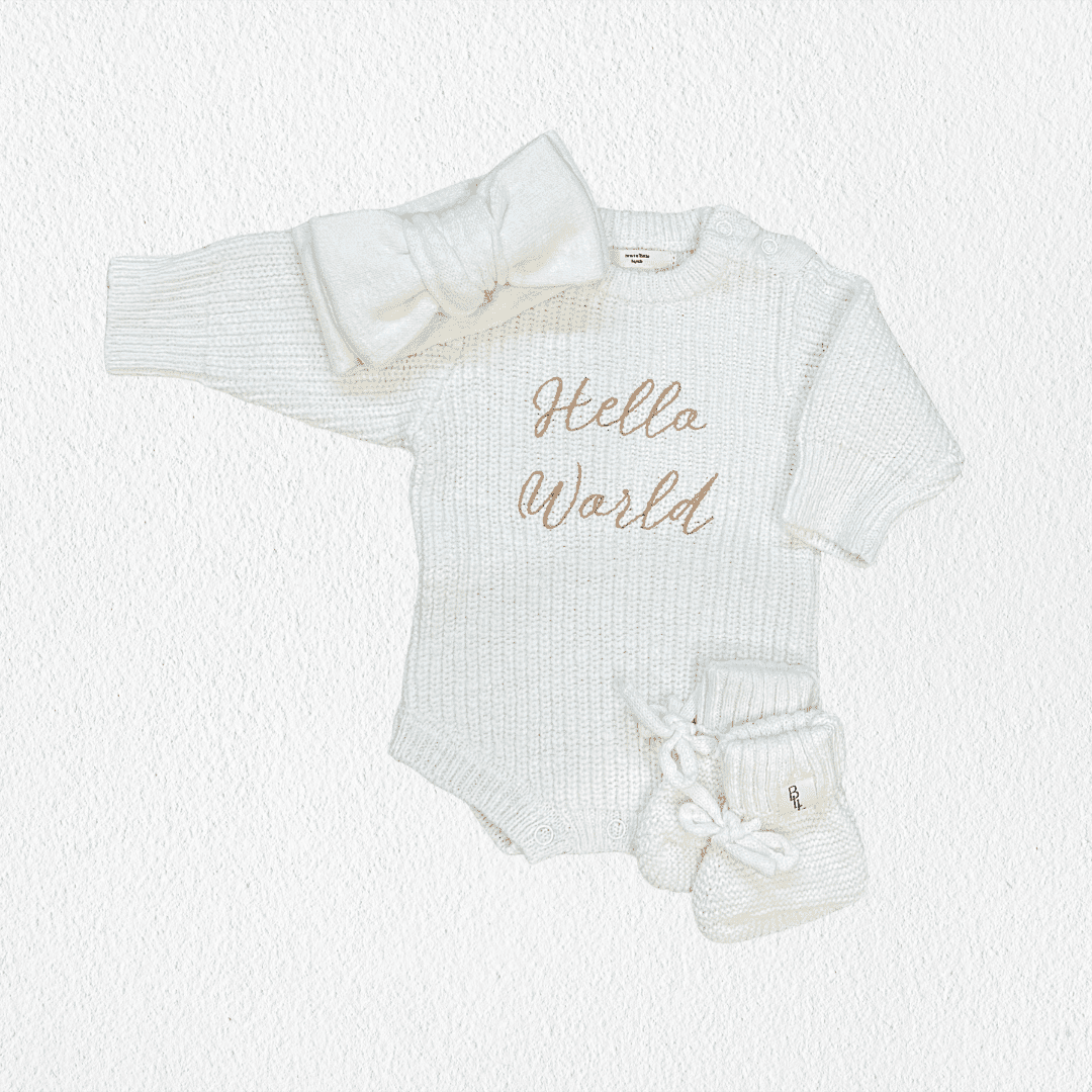 Hello World Coming Home Romper