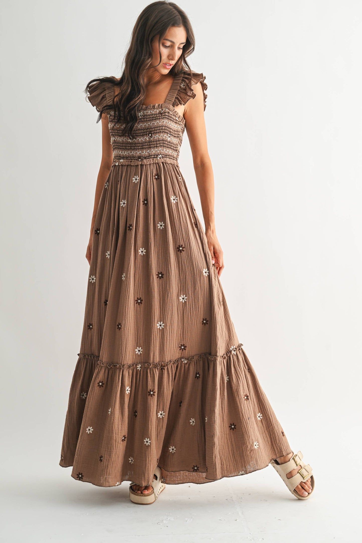 Natalie Floral Embroidered Dress