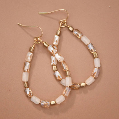 Teardrop  Glass Crystal Earrings -