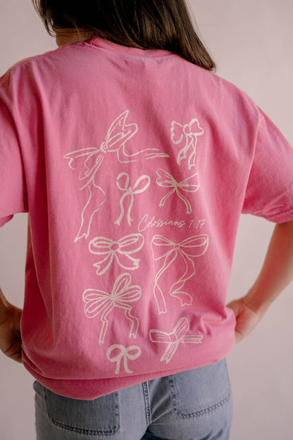 He Holds All Together Tee - Pink | Women's Christian Tee