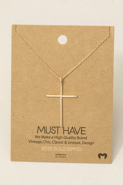 Cross Necklace (Rose, Gold or Sliver)