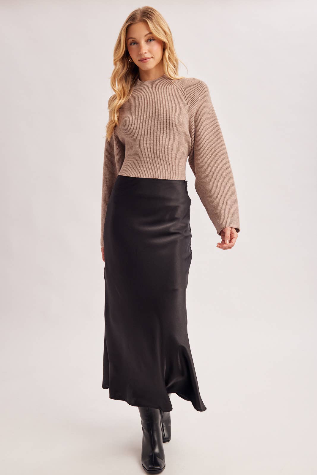 Ivy Open Back Sweater ( Black or Mocha)