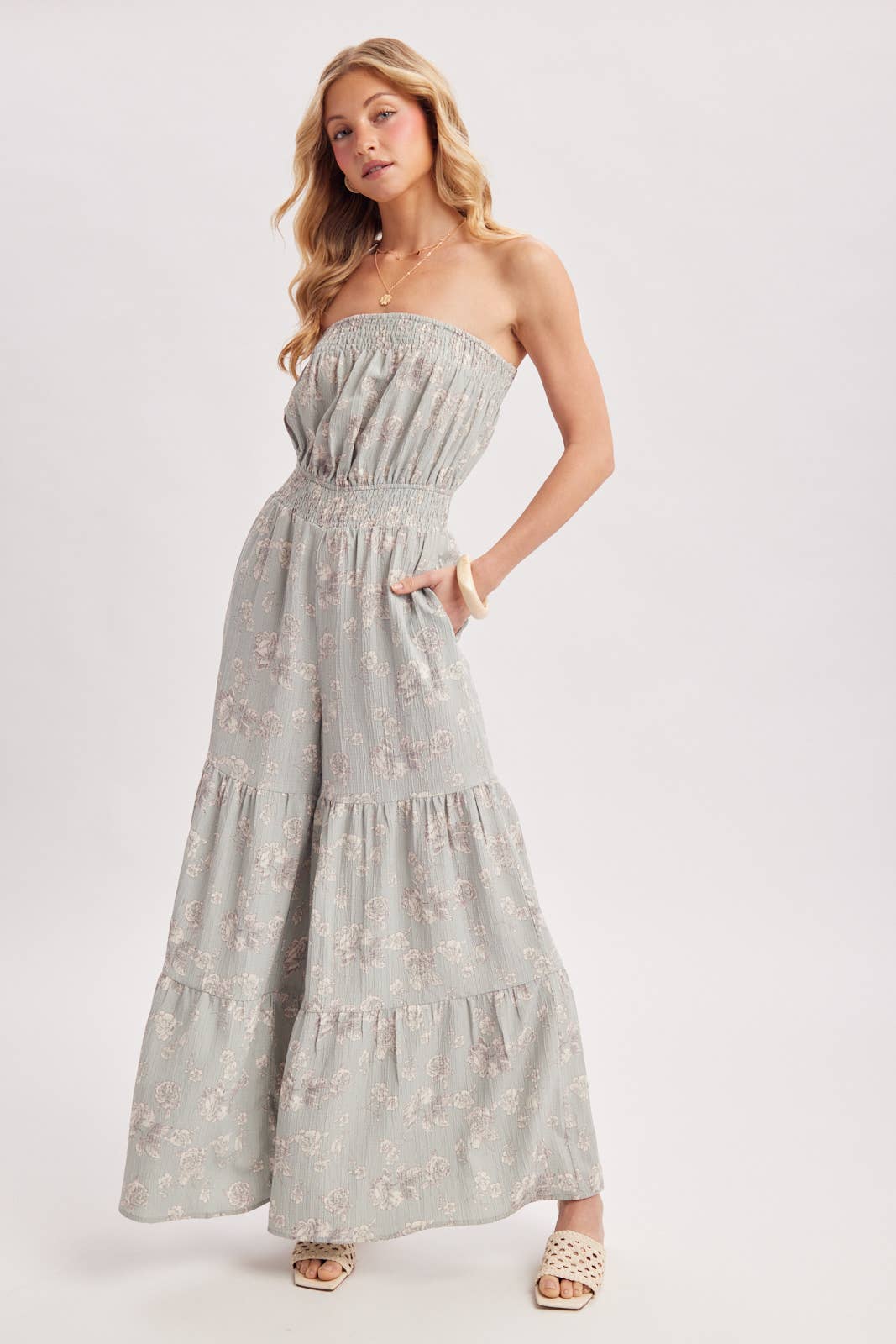 Jillian Smocked Jumpsuit
