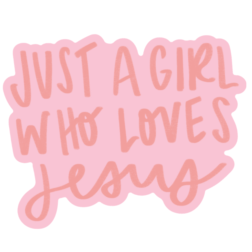 Just a Girl Who Loves Jesus Sticker | Christian Sticker
