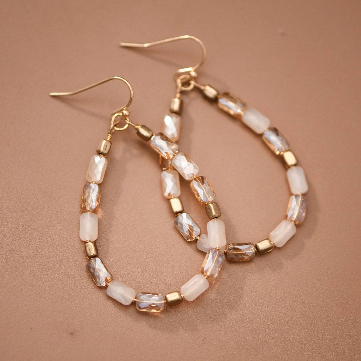 Teardrop  Glass Crystal Earrings -