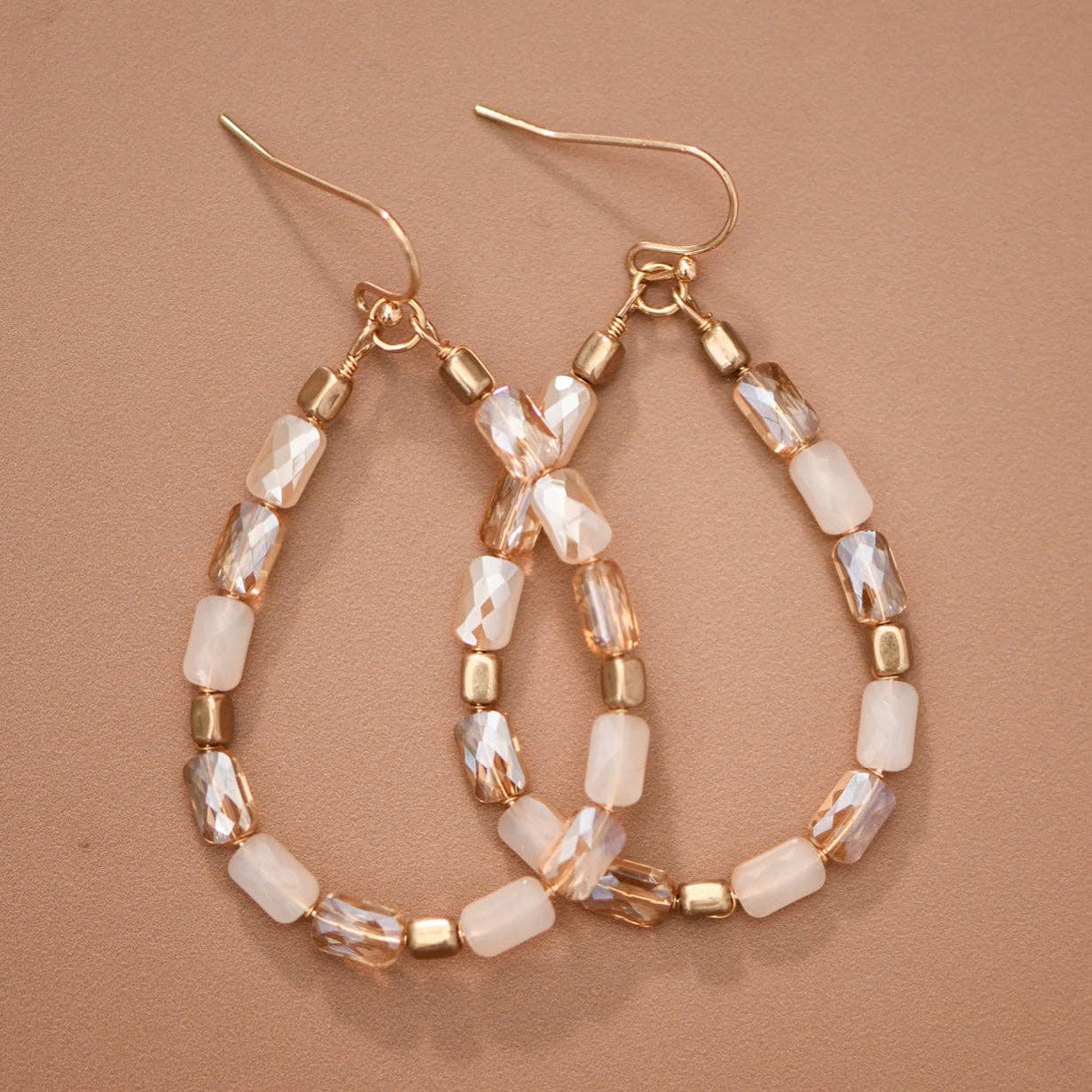 Teardrop  Glass Crystal Earrings -