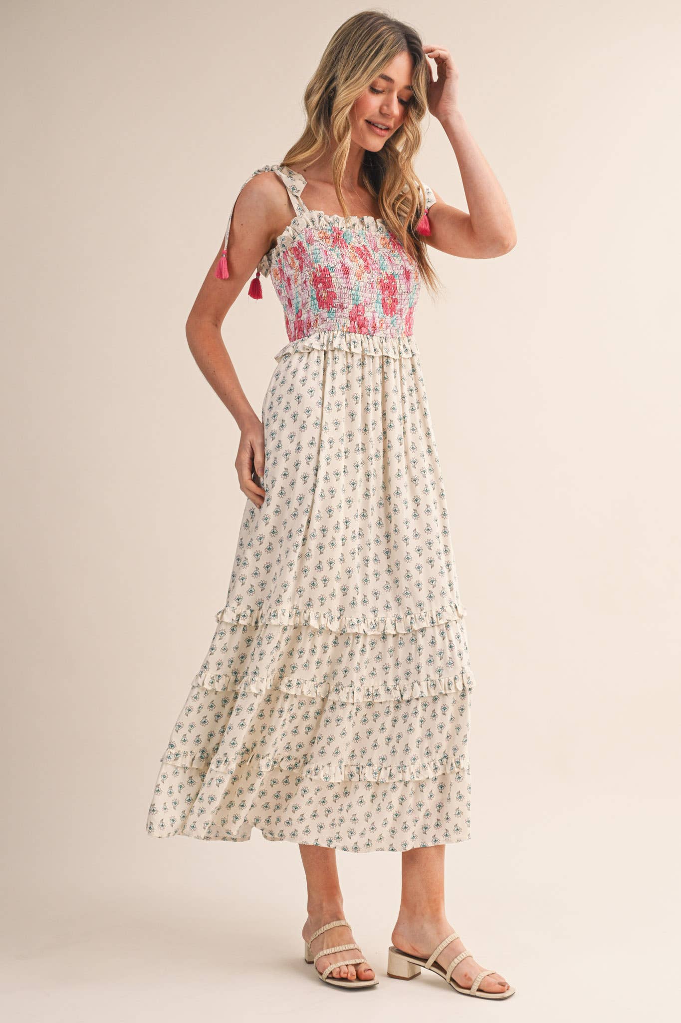 Freya Floral Midi Dress