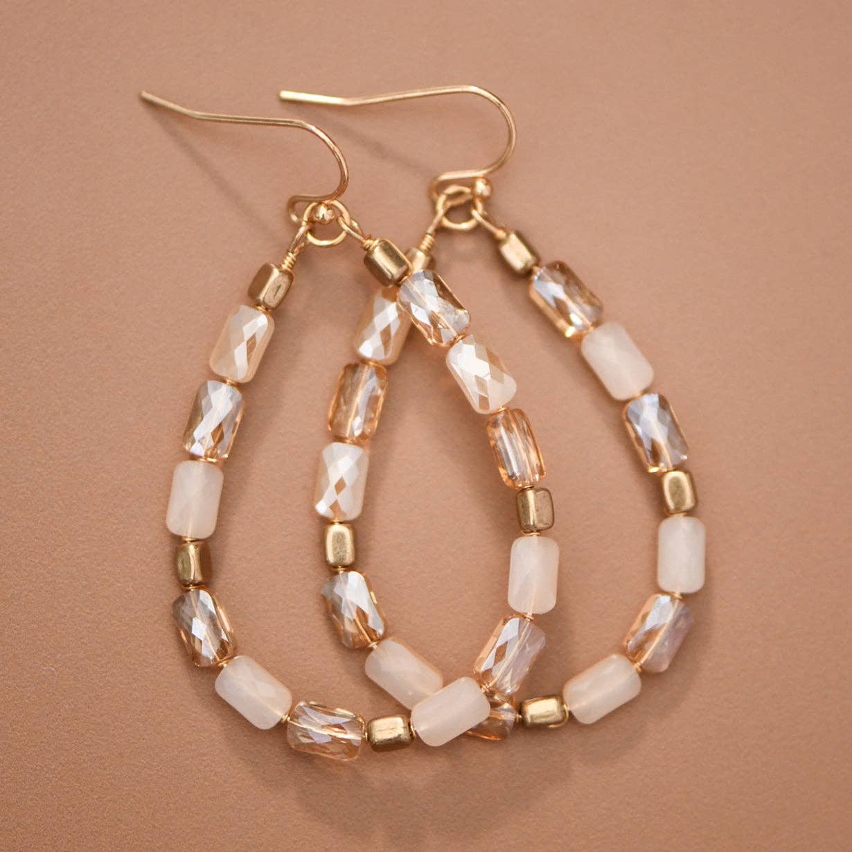 Teardrop  Glass Crystal Earrings -