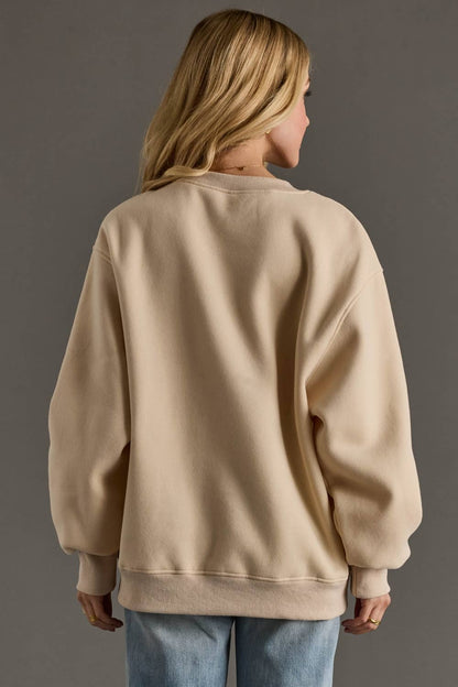 Tan Slow Mornings Club Sweatshirt