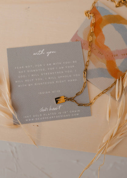With You Mini Tag Necklace | Christian Jewelry