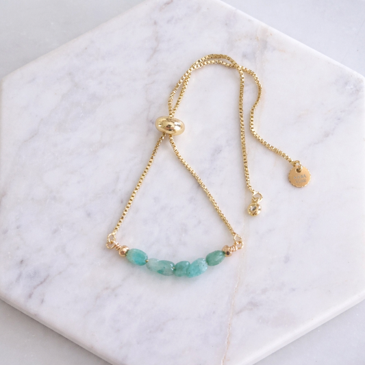 Stone Nugget Adjustable Bracelet