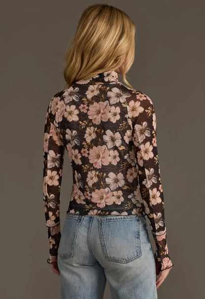 Floral Mesh Top