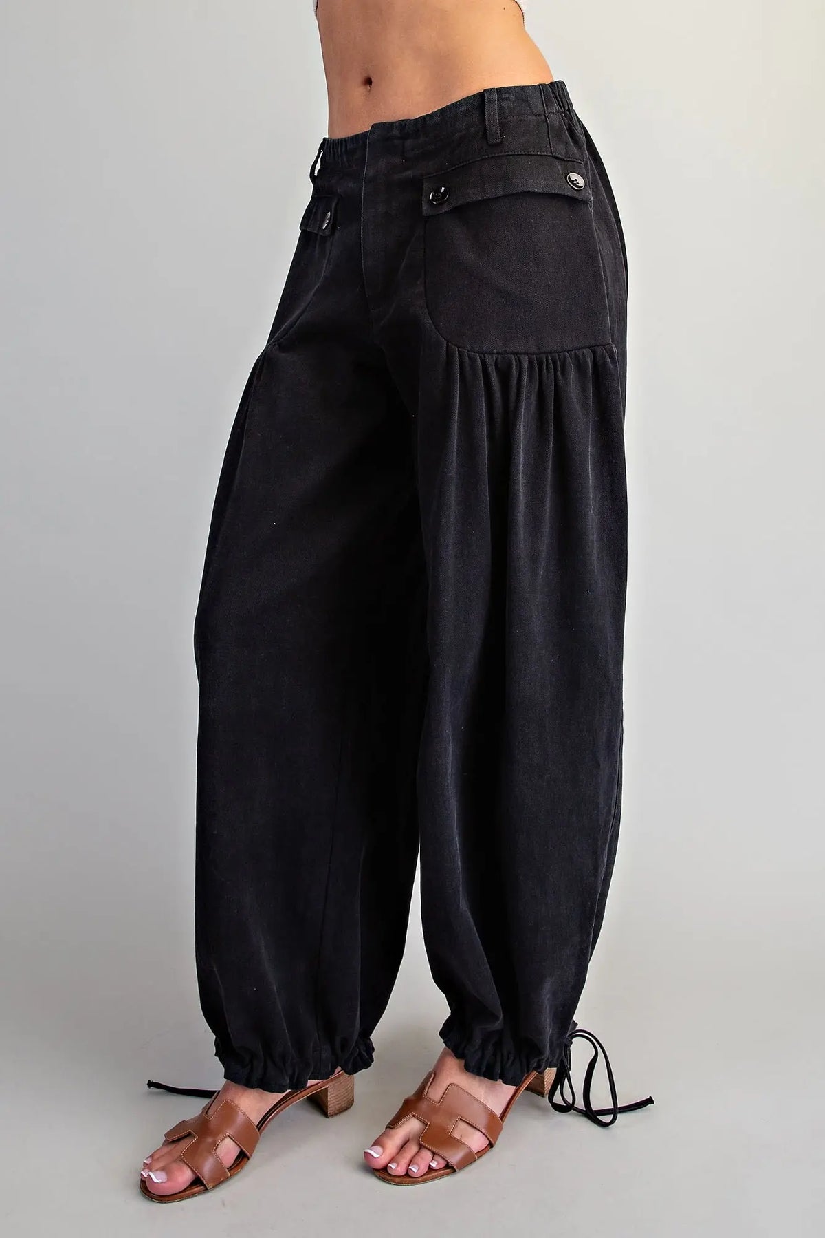 Mandy Mineral Washed Cuff Pants