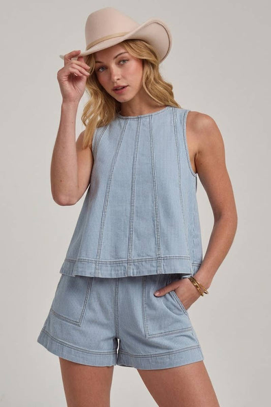 Destiny Denim Short Set