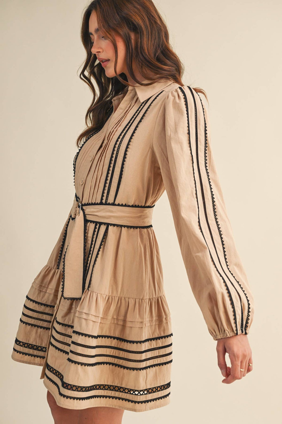 Trissy Lace Trim Dress