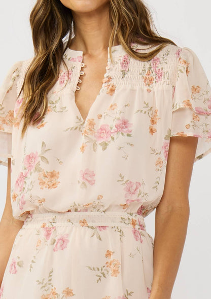 Michele Flutter Sleeve Mini Dress