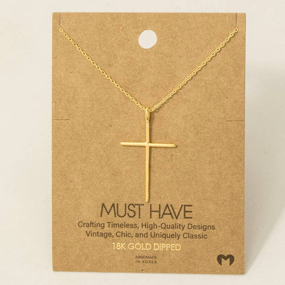 Cross Necklace (Rose, Gold or Sliver)