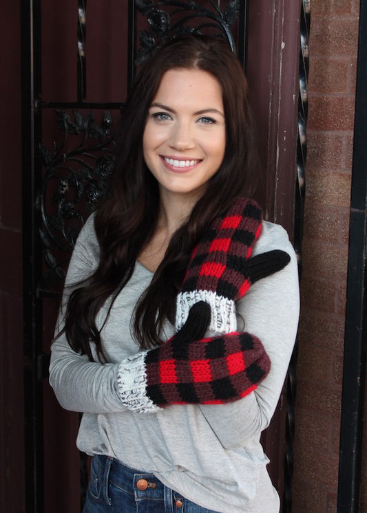 Brandy Buffalo Plaid Mittens