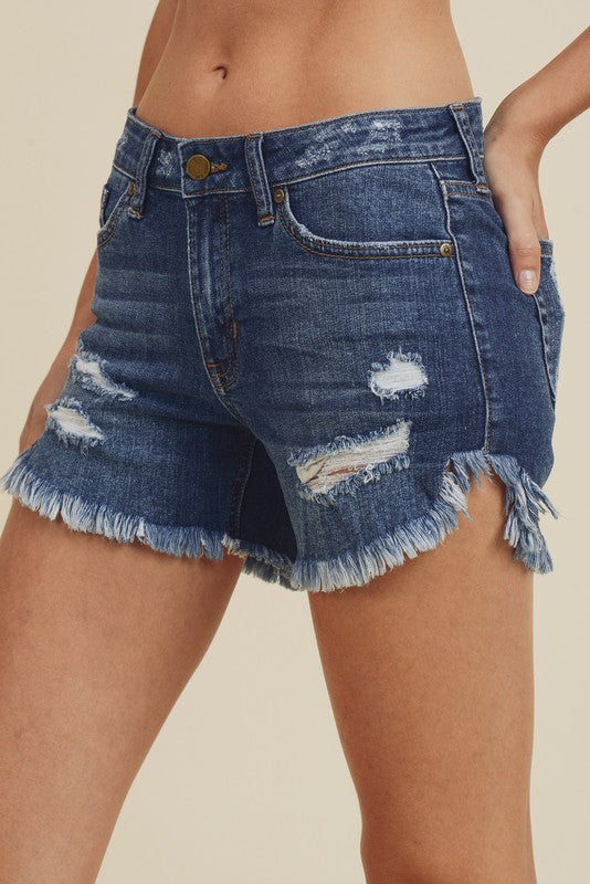 Marley Denim Shorts (Dark Wash)