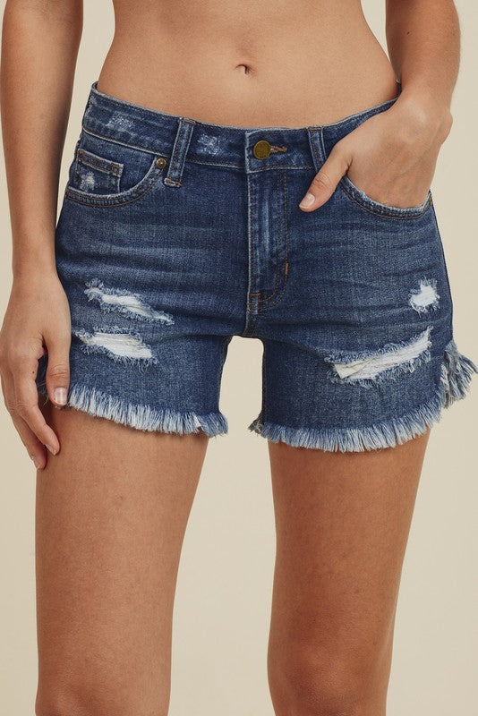 Marley Denim Shorts (Dark Wash)
