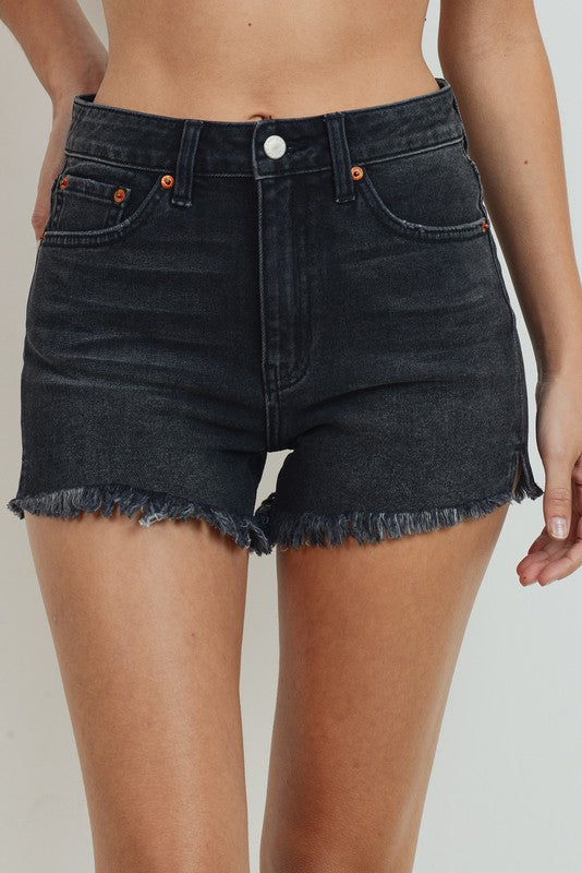 Roxanne Black Denim Shorts