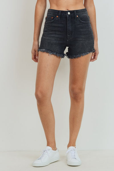 Roxanne Black Denim Shorts