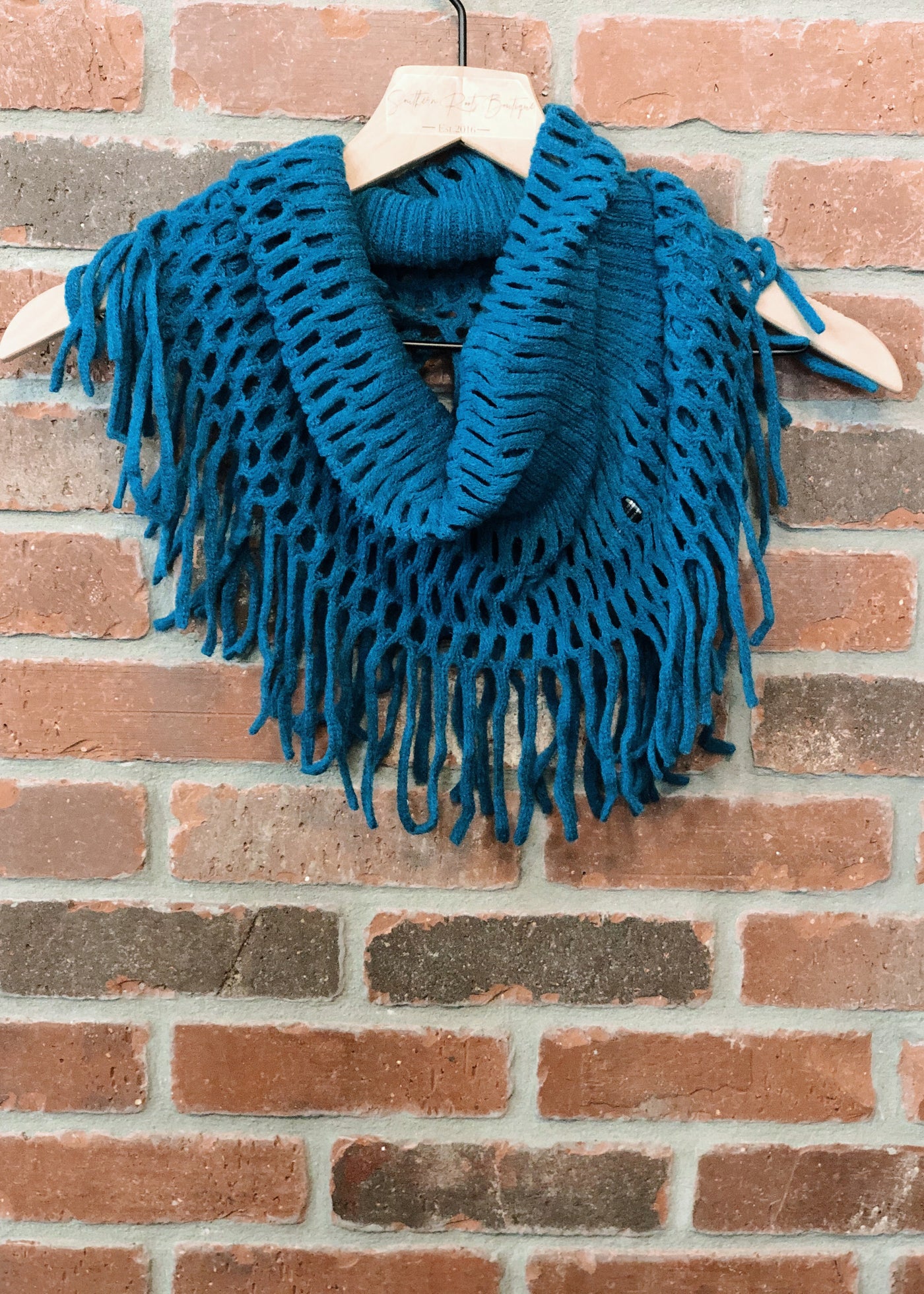 Lilia Open-Weave Infinity Scarf (SIX COLORS)