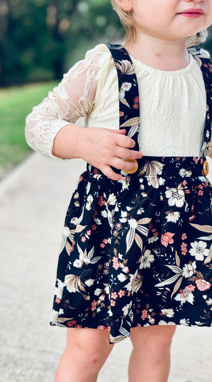 Daphne Pleated Suspender Skirt