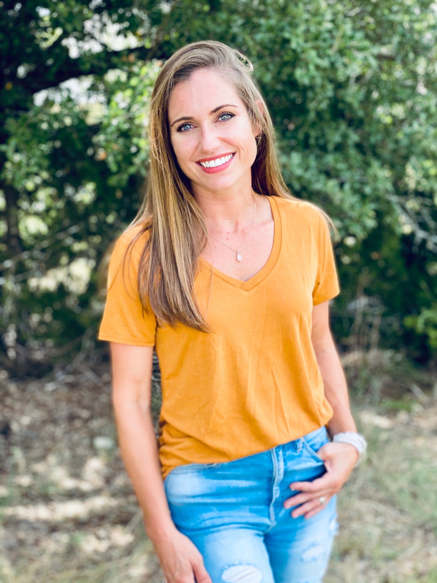 Valentina Ginger V-Neck