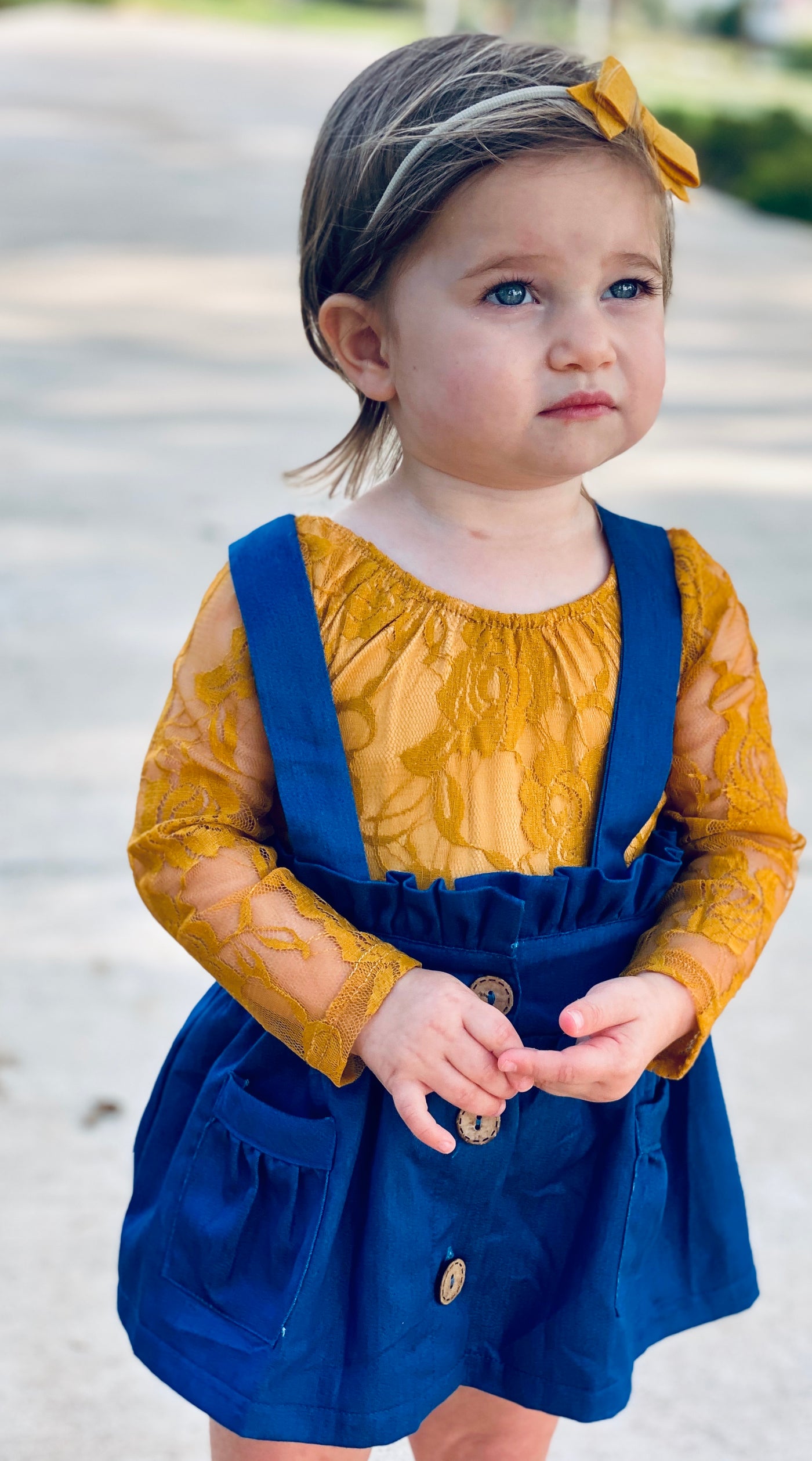 Presley Denim Suspender Skirt